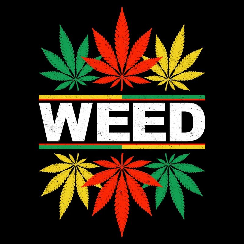 Lebendiges Design mit Cannabisblattmustern