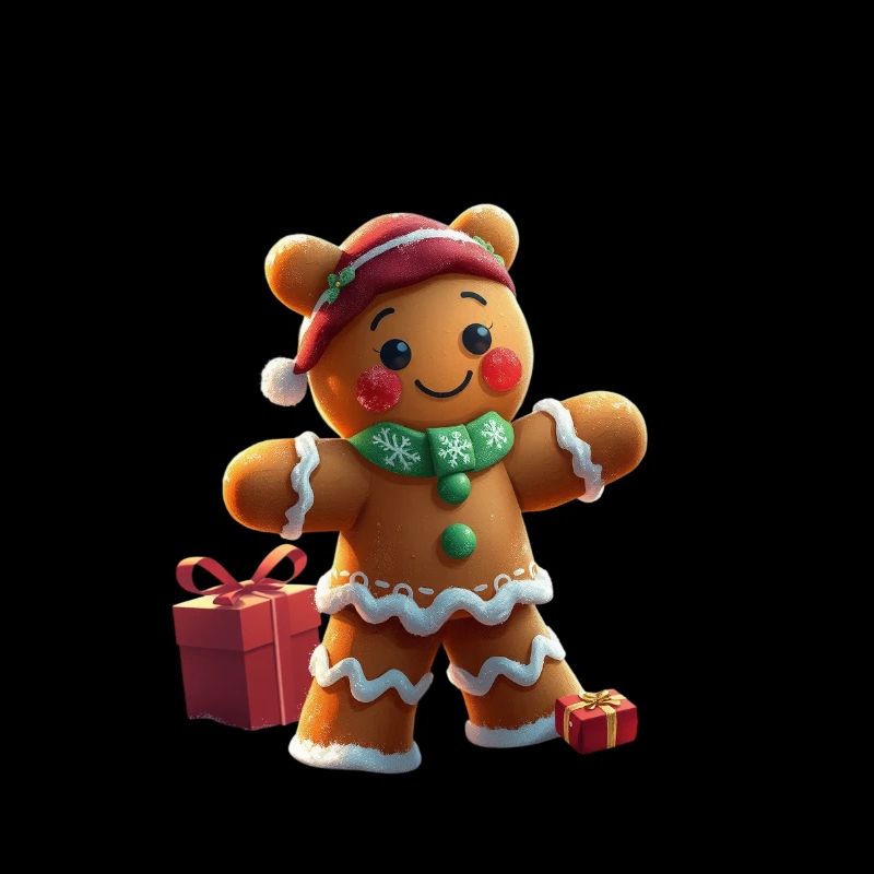 Gingerbread man with winter splendour