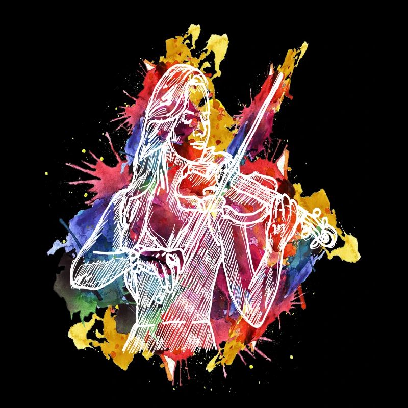 Conception de citation de violon aquarelle pour