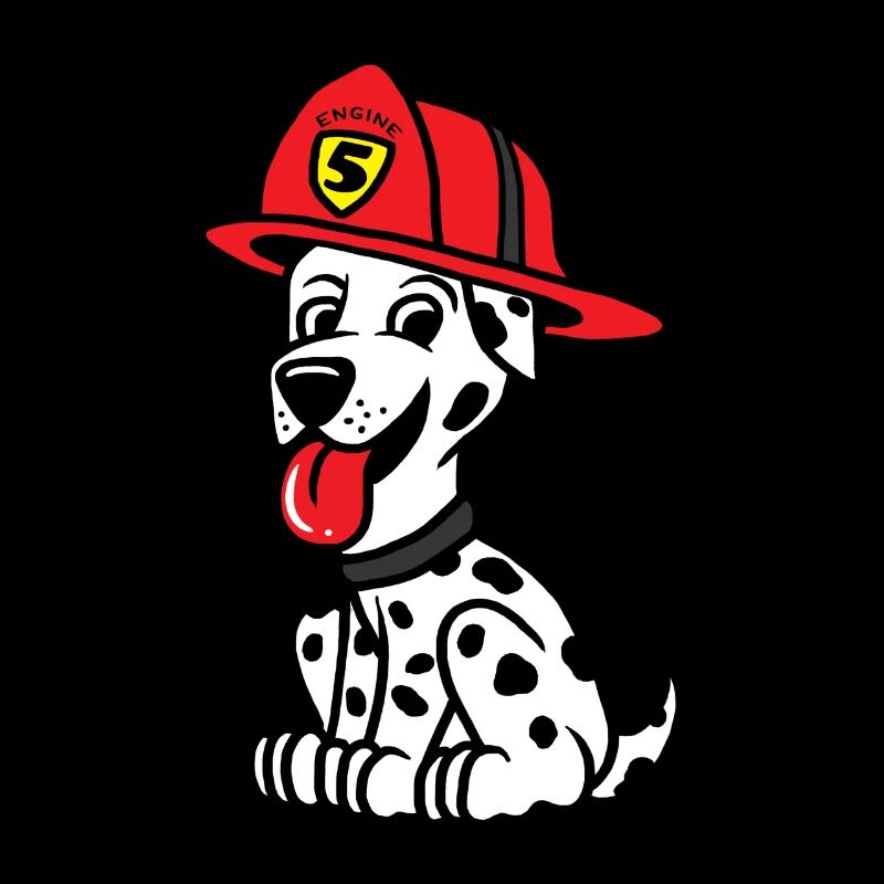 Cute Dalmation Firefighter Fireman Apparel