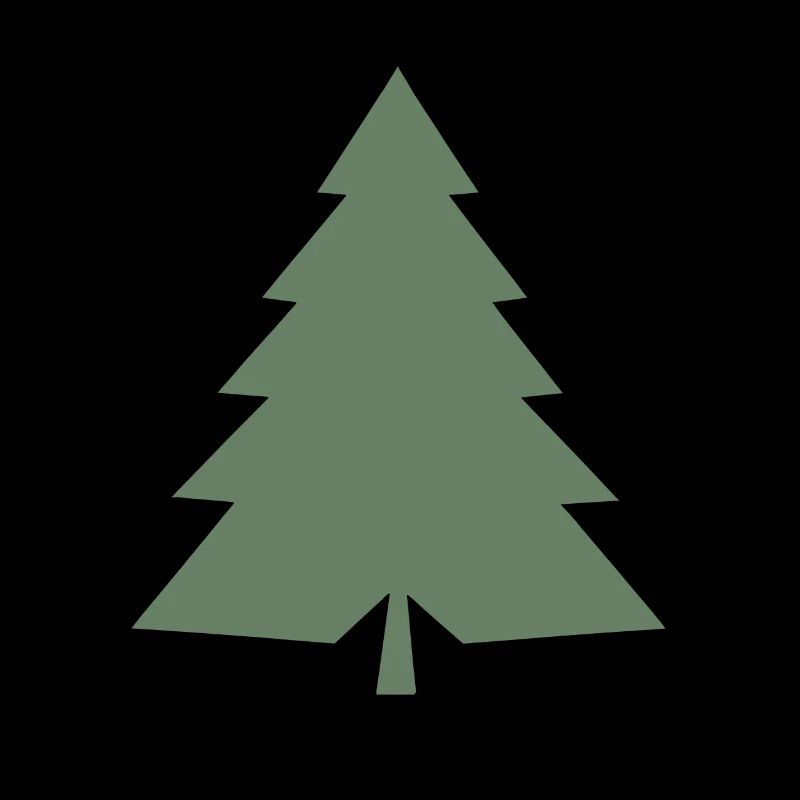 Green Christmas Tree Christmas Tree Silhouette