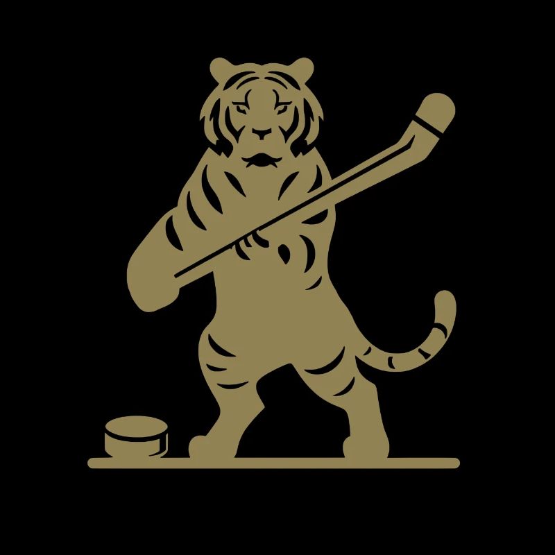 Tiger Eishockey Eishockeyspieler Silhouette