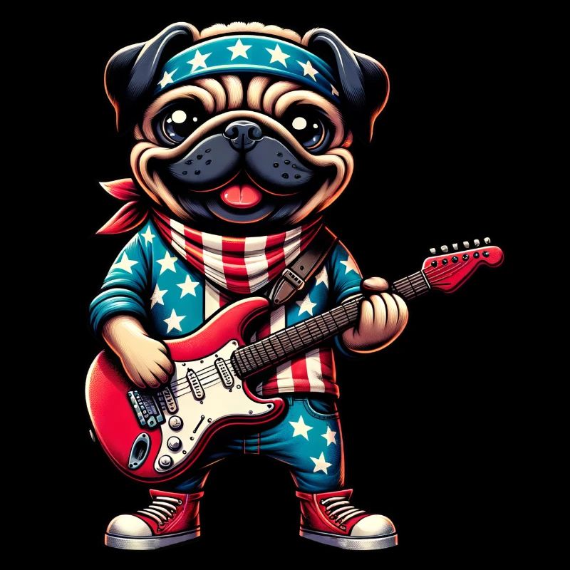 Pug Guitarist