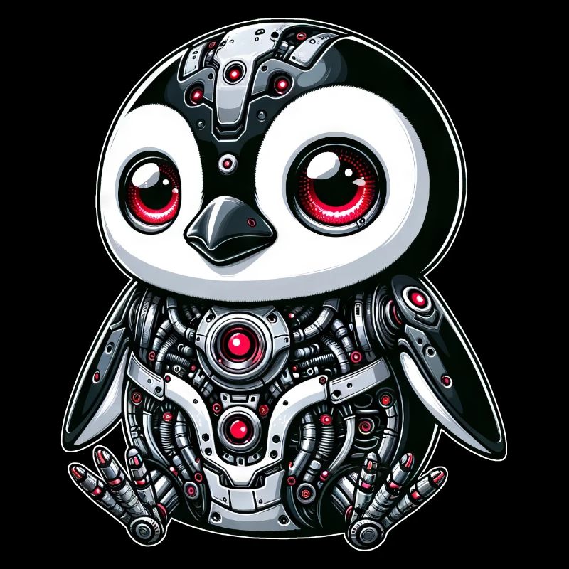 Cyborg Panda: Futuristic Robot