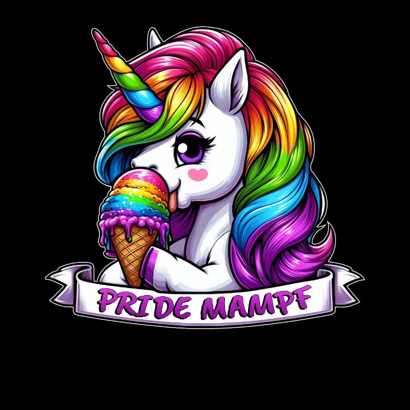 LGBTQ Einhorn Regenbogen Pride Mampf Eis