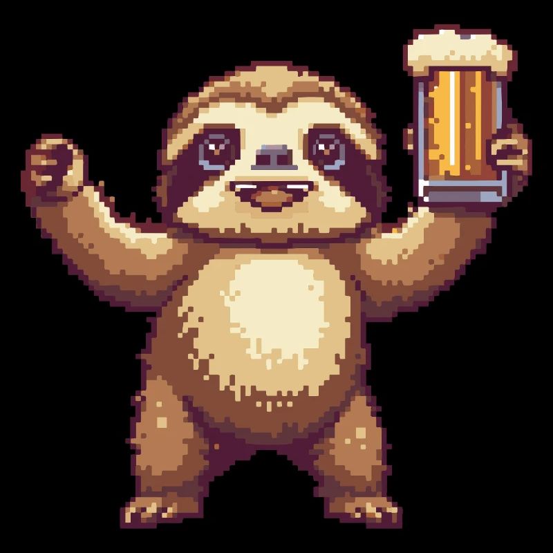 Bière Sloth Pixel