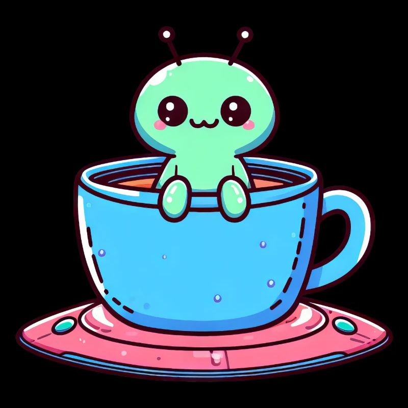 Green Alien & Coffee Tea: Interstellar Break with