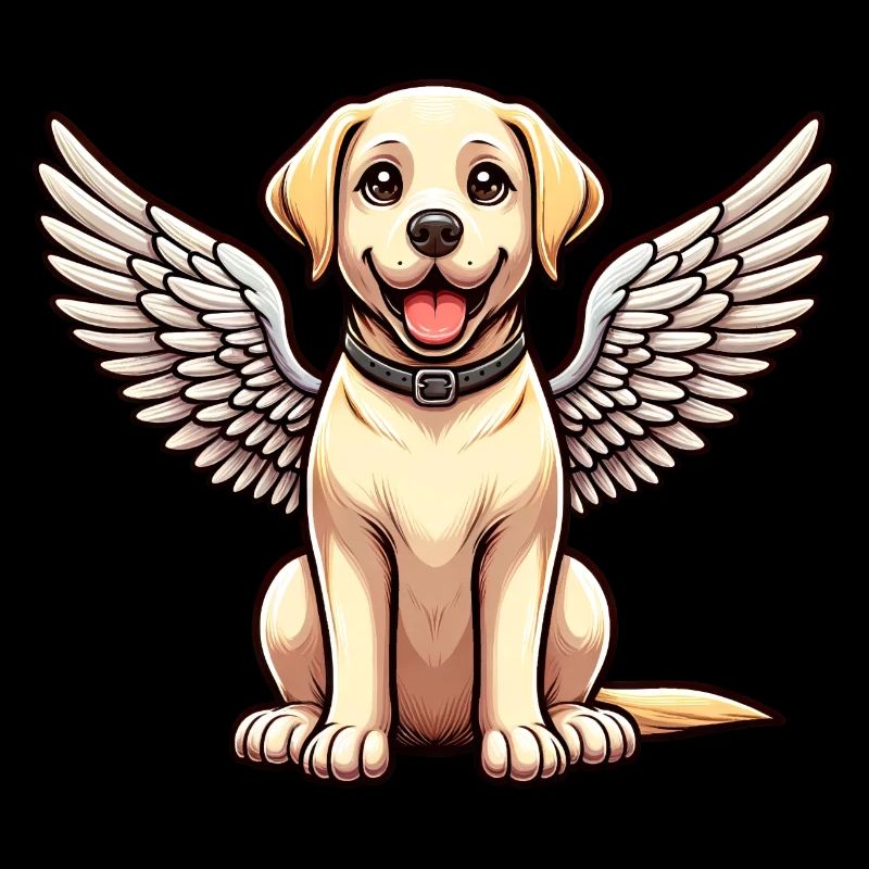 Labrador Retriever Comic Angel