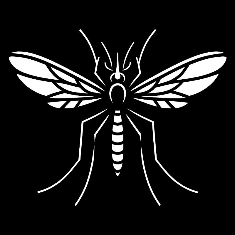 Conception minimaliste de silhouette d’insecte moustique