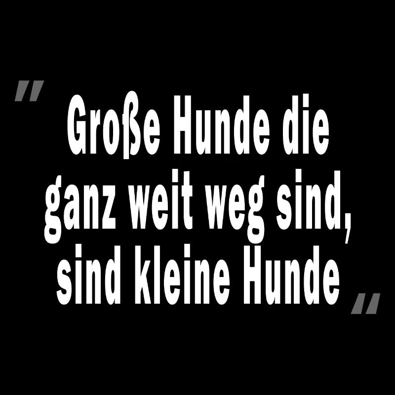Große Hunde sind weit weg klein