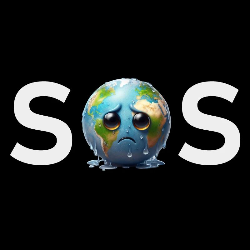SOS - Weeping Sad Earth Climate Change