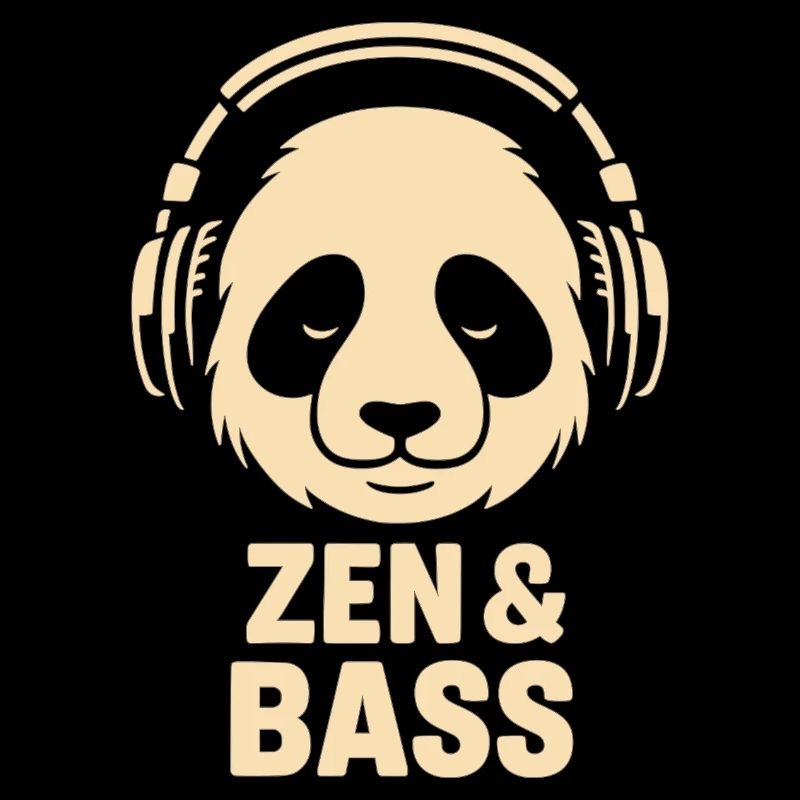 Panda mit Kopfhörern