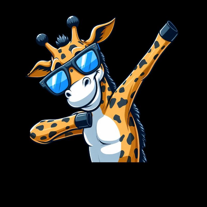 Cool zebra with sunglasses: dabbing style