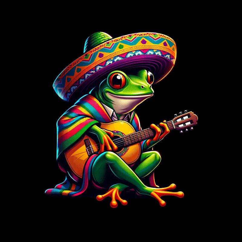 Cinco de Mayo Frog Guitare Mariachi