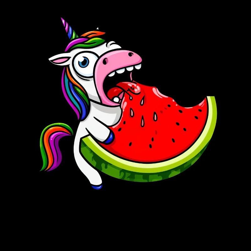Unicorn Melon Cute Comic Crazy Funny