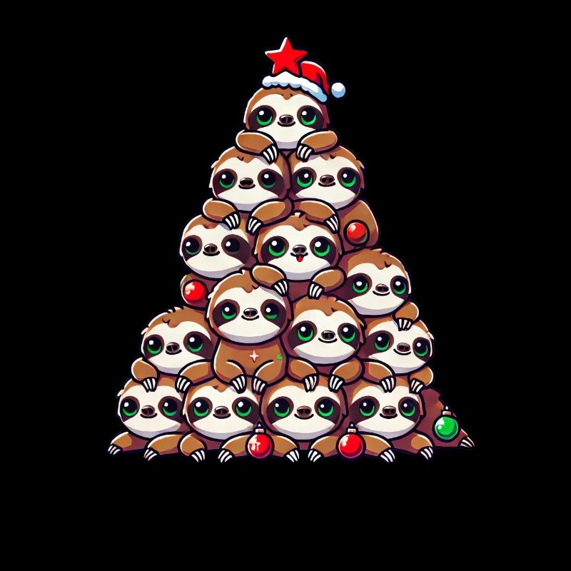 Christmas Christmas Tree Sloth Funny Tree