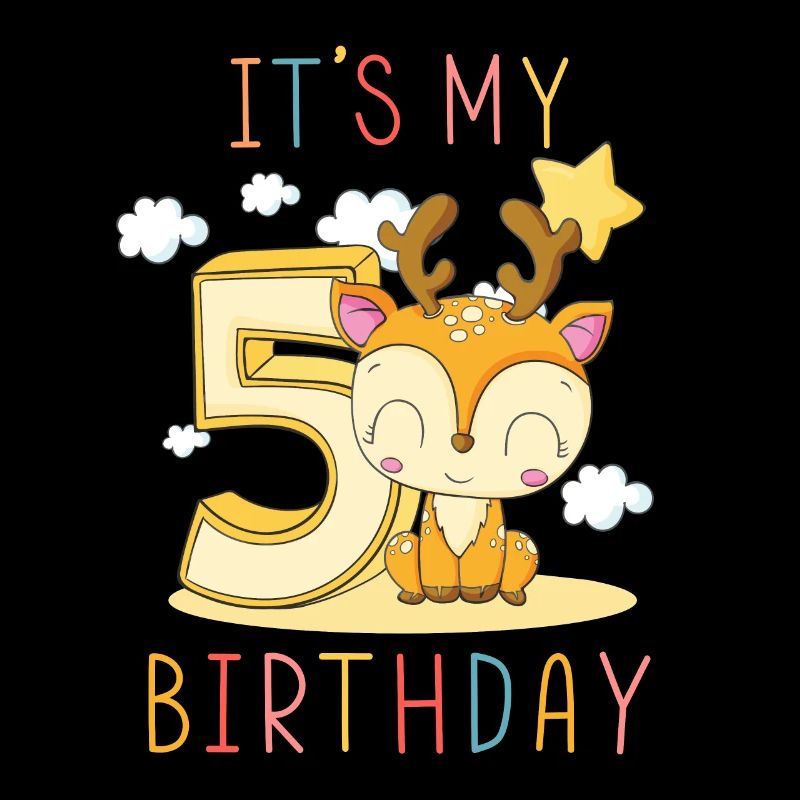 Kinder Geburtstag Jungen Mädchen 5 Jahre Rehkitz