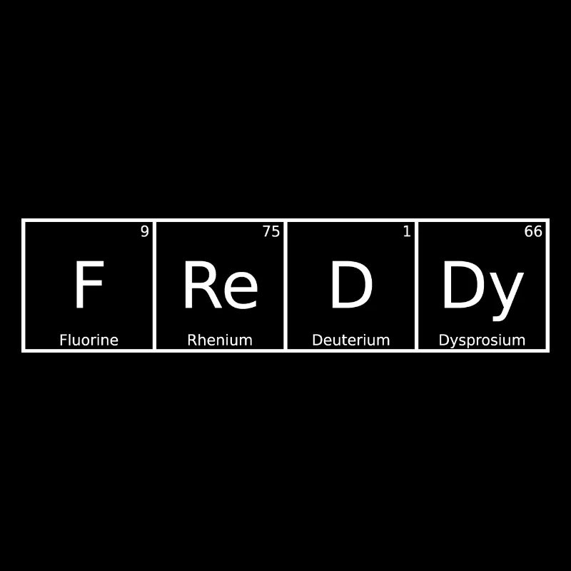 Freddy Name First Name Chemistry Periodic Table Elements