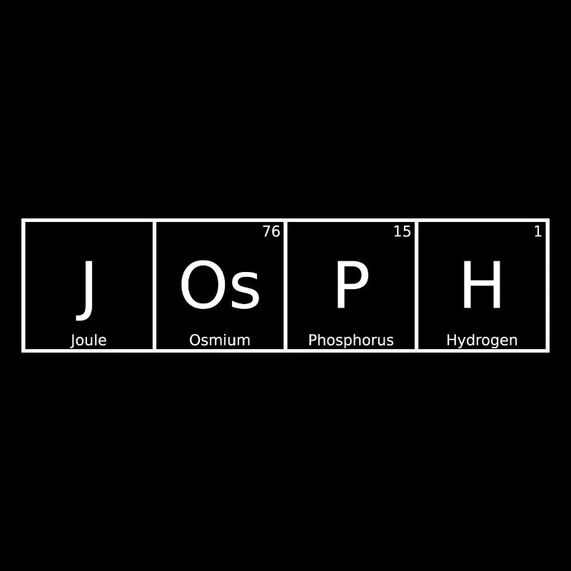 Josph Surname First Name Chemistry Periodic Table Elements