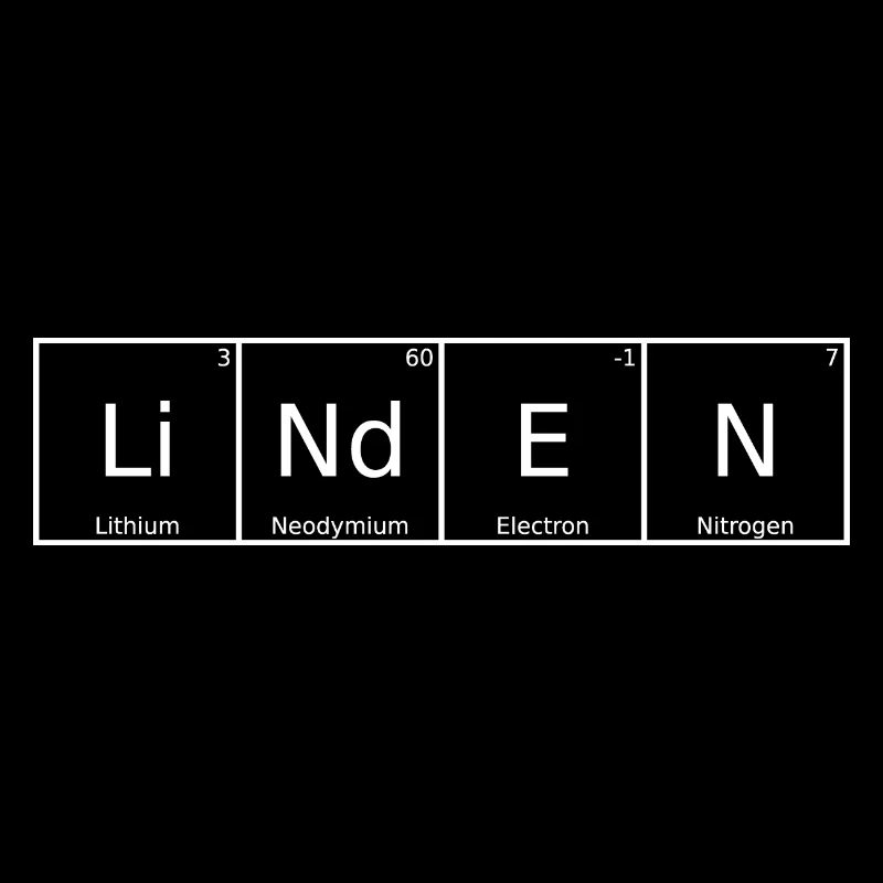 Linden Name First Name Chemistry Periodic Table Elements