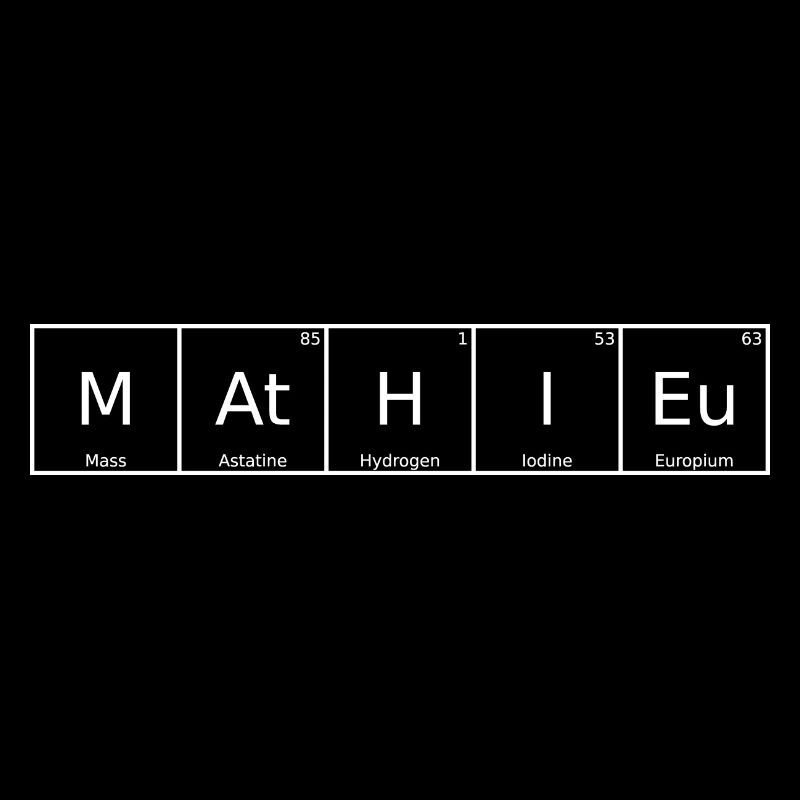 Mathieu Name First Name Chemistry Periodic Table Element