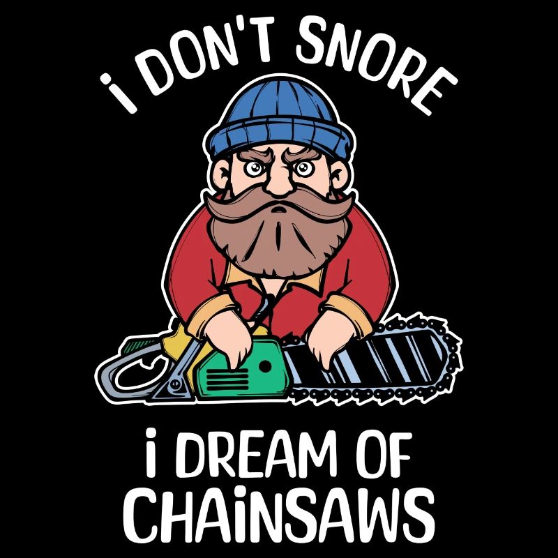 Tronçonneuse déclaration bûcheron sciure bois