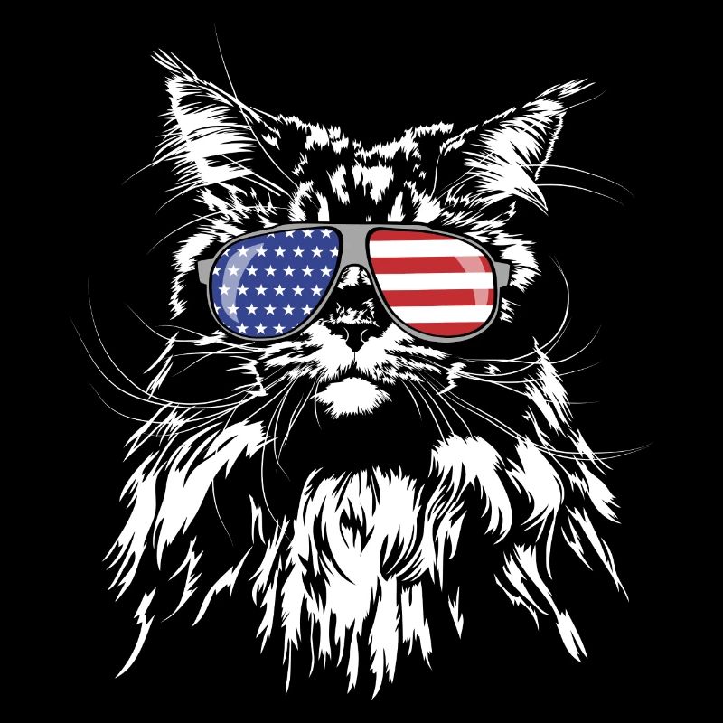 Drapeau de l'Amérique MAINE COON Chat de race pure de Wilsign