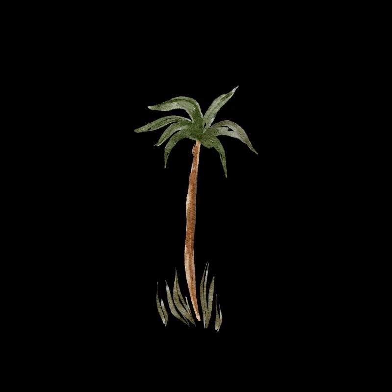 Watercolour Palm Tree Water Colour Palm Tree