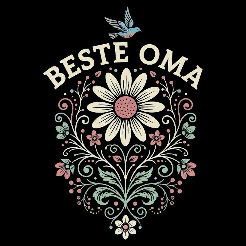 Beste Oma Blumen Geschenk für Großmutter Muttertag