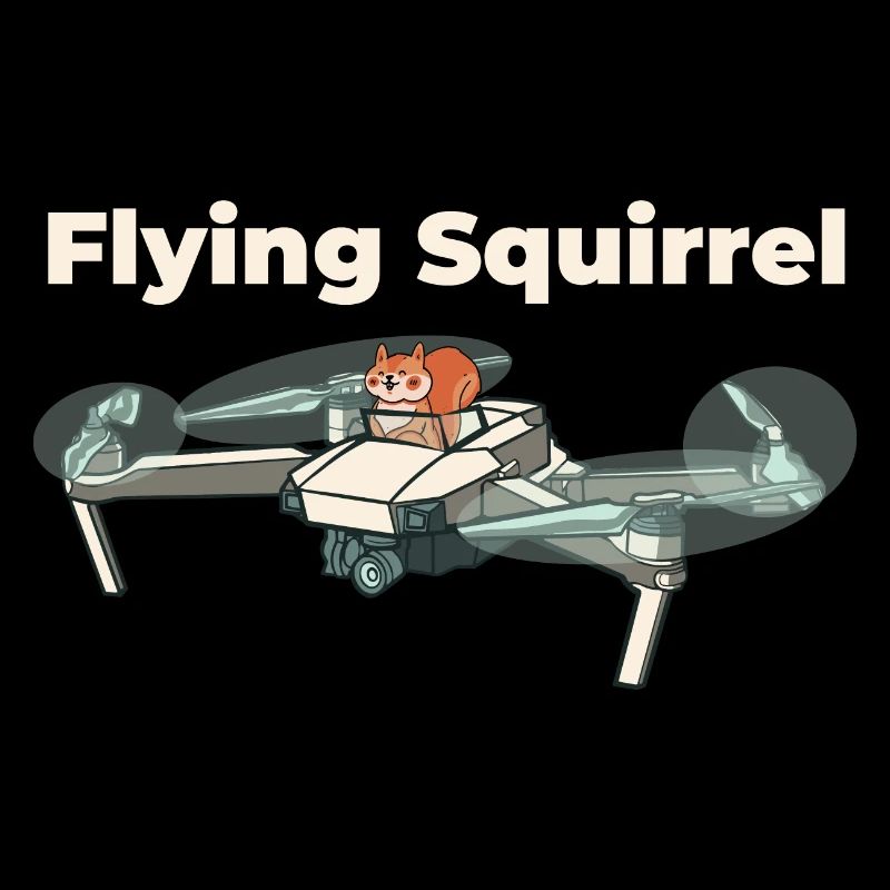 Flying squirrel - squirrel in quadcopter