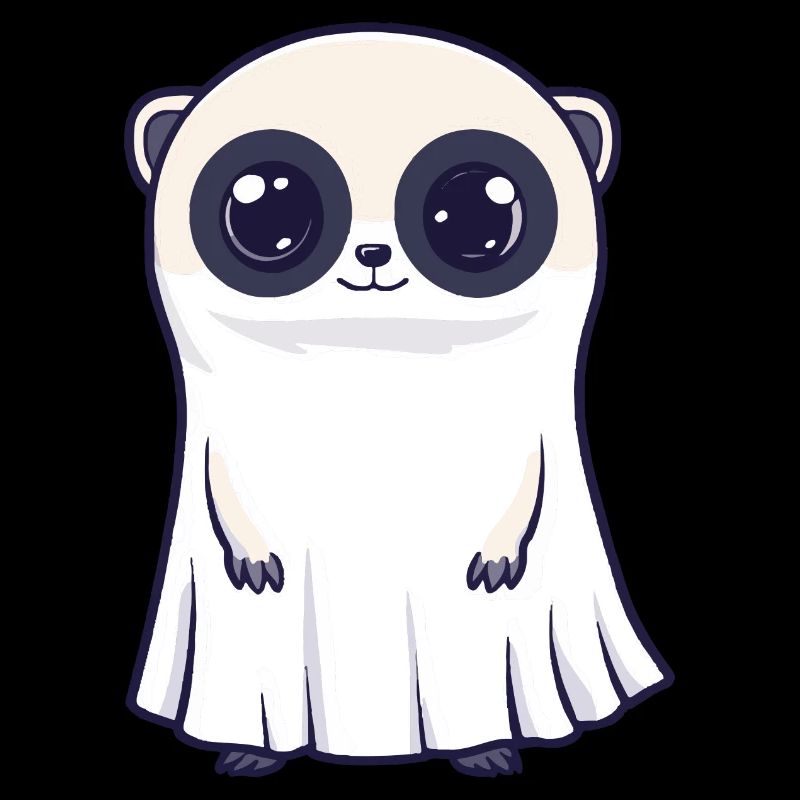 Erdmännchen Halloween Comic Geist