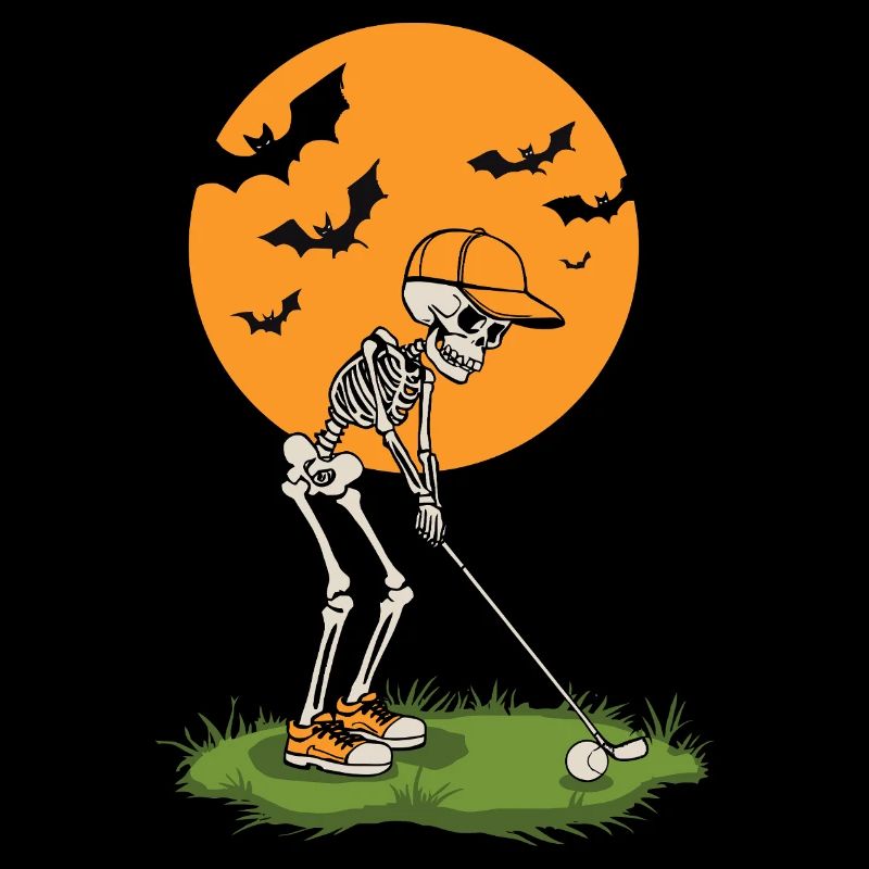Golf en skeleton au clair de lune