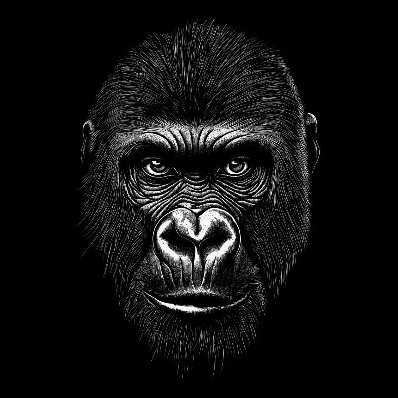 Gorille Portrait Faune Faune Jungle Singe