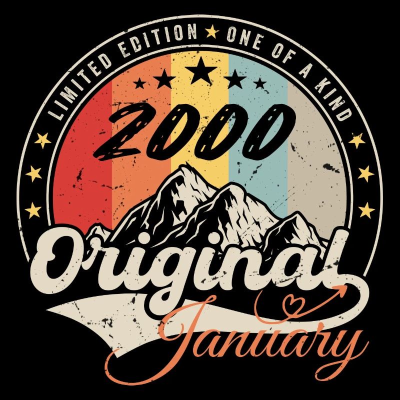 January 2000 Vintage Retro Birthday Gift