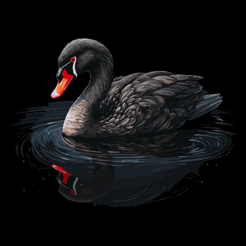 Schwarzer Schwan Vogel