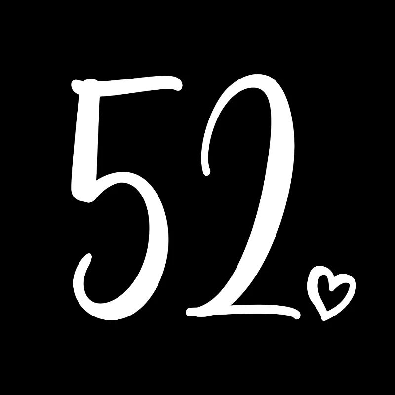 Mignon numéro 52, 52 ans, cadeau de 52e anniversaire