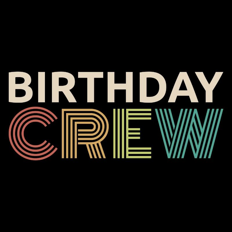 Retro Birthday Crew Matching Gruppe Geburtstagsfeier