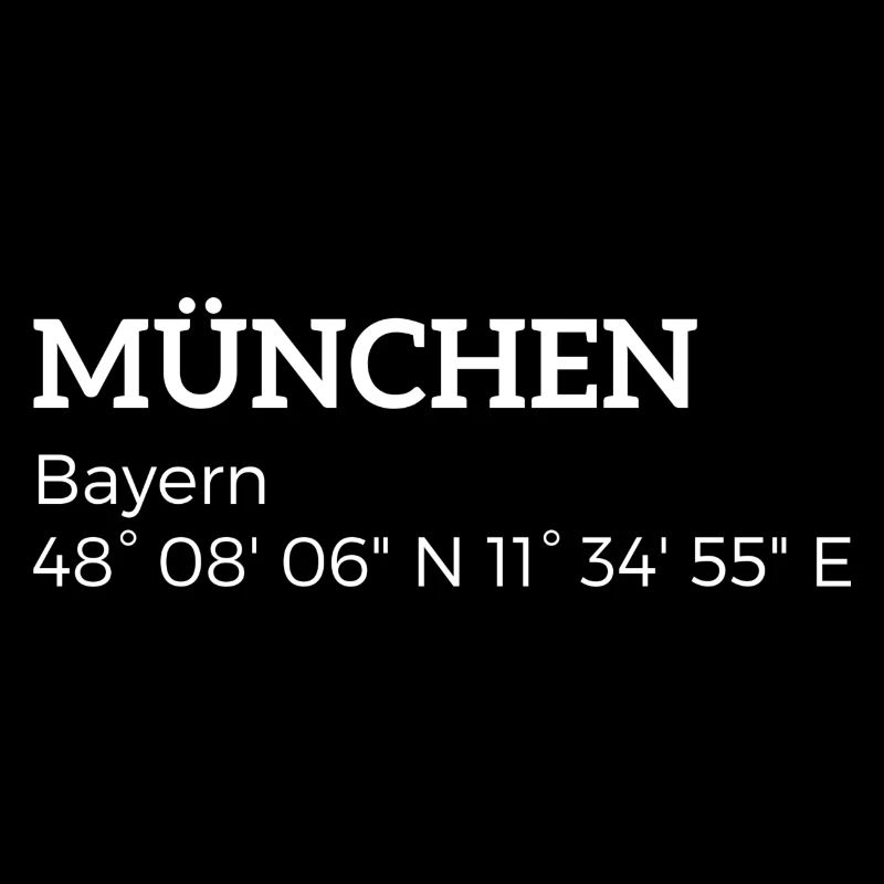 les coordonnées Munich Bavière