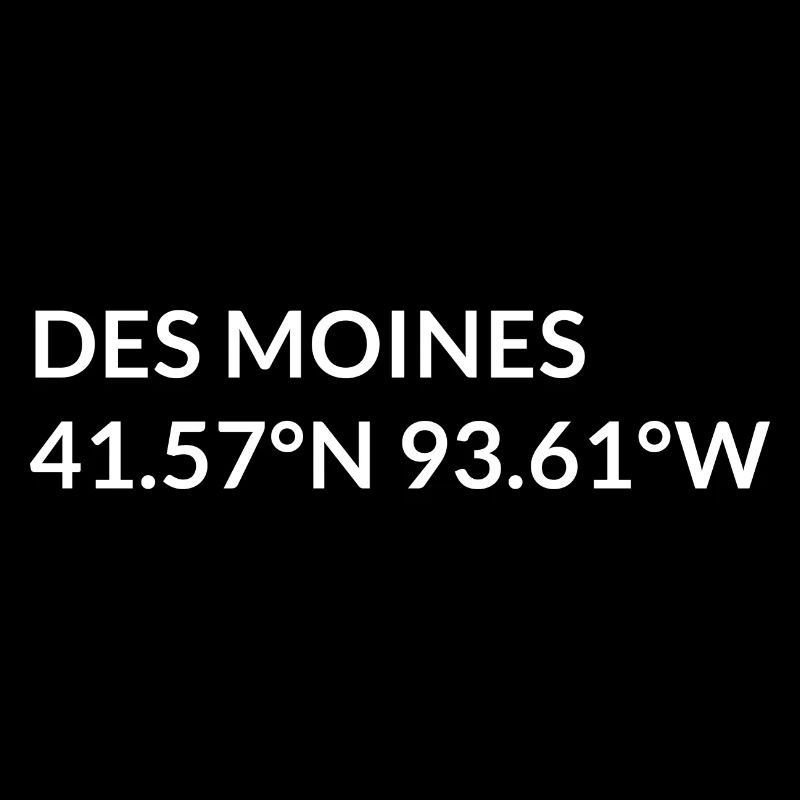 Des Moines, Iowa, USA Coordinates