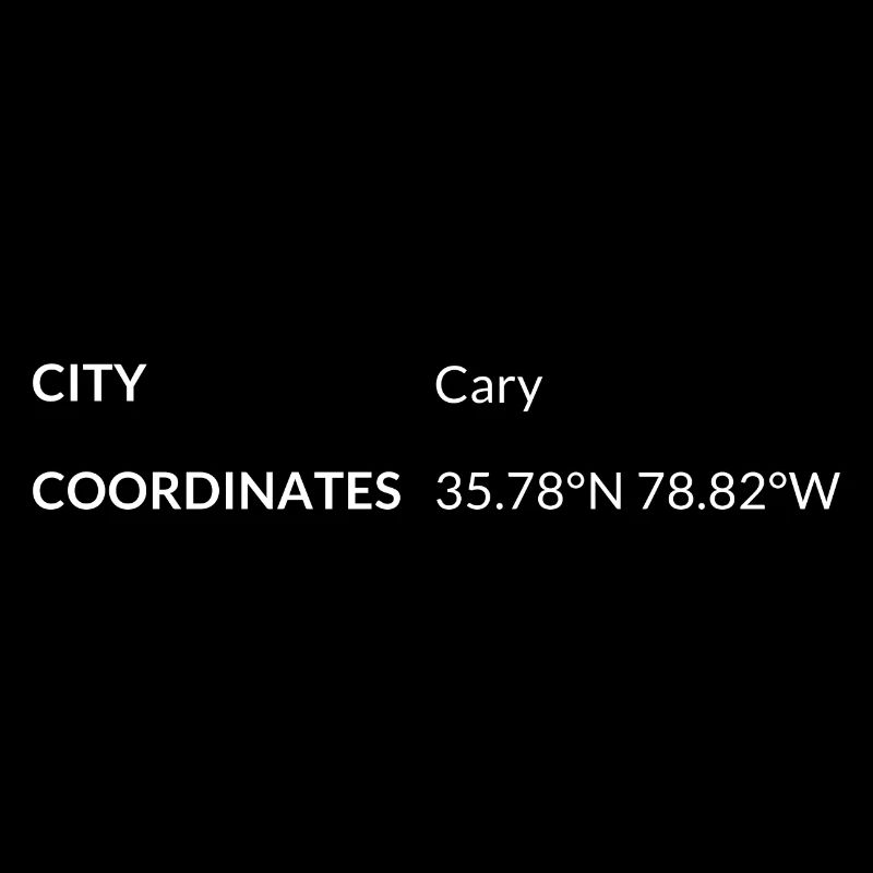 Cary, North Carolina, USA coordinates