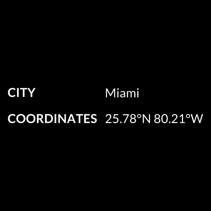 Miami, Florida, USA coordinates