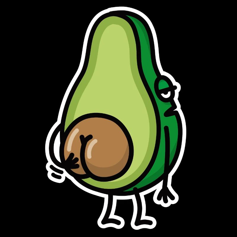 Funny avocado butt scratching ass gift idea