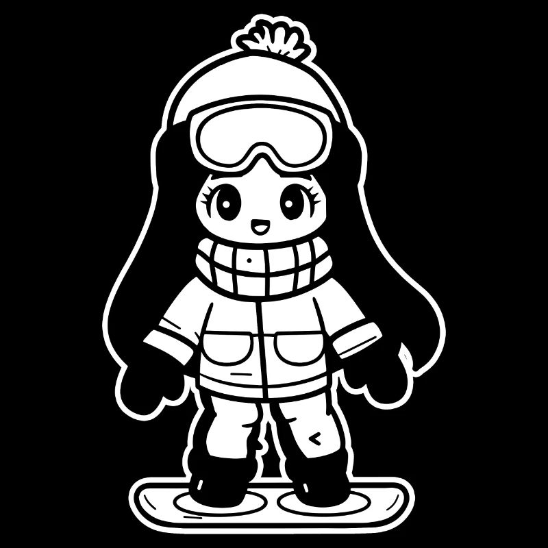 Snowboarder Mädchen