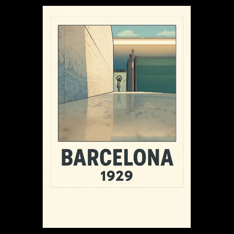 Barcelone 1929 Style Architectural Affiche