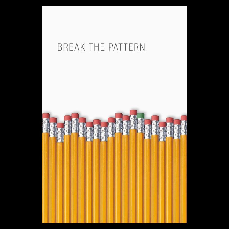 Break the Pattern Minimalist Statement Design