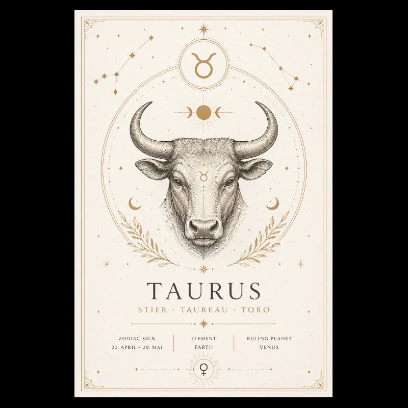 Stier Sternzeichen Kosmos-Illustration