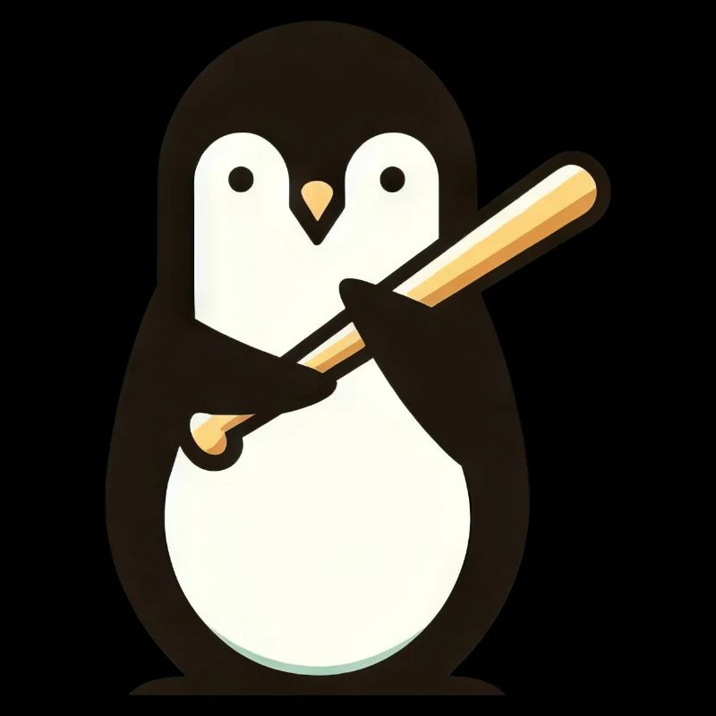 Cute Penguin Baseball Comic