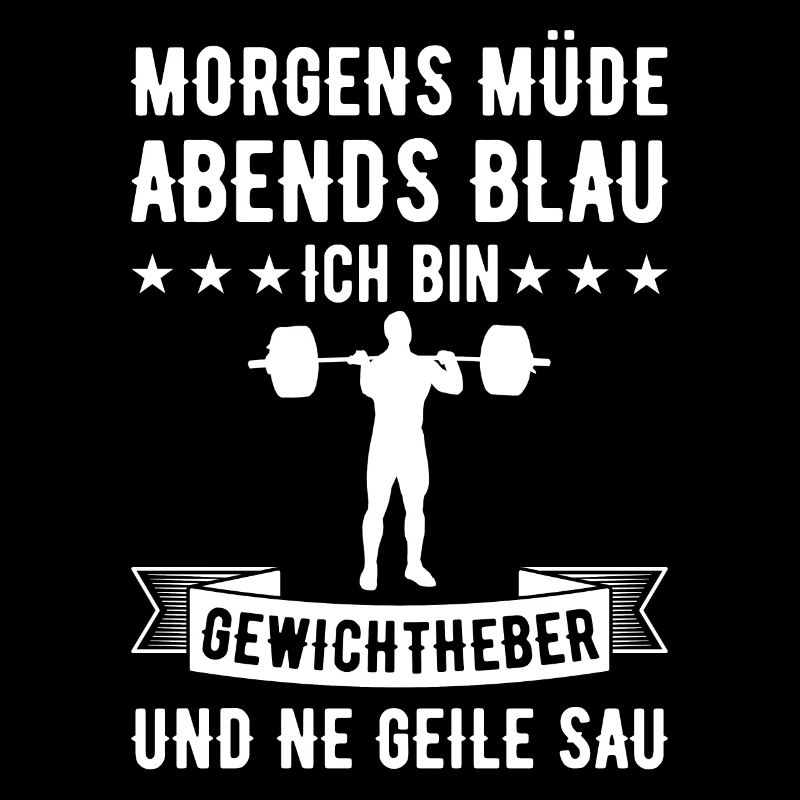 Morgens Müde Abends Blau Gewichtheber