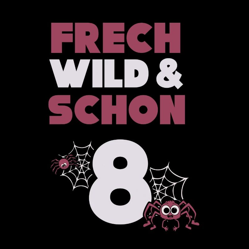 8 Jahre Geburtstag Junge Mädchen Spinne