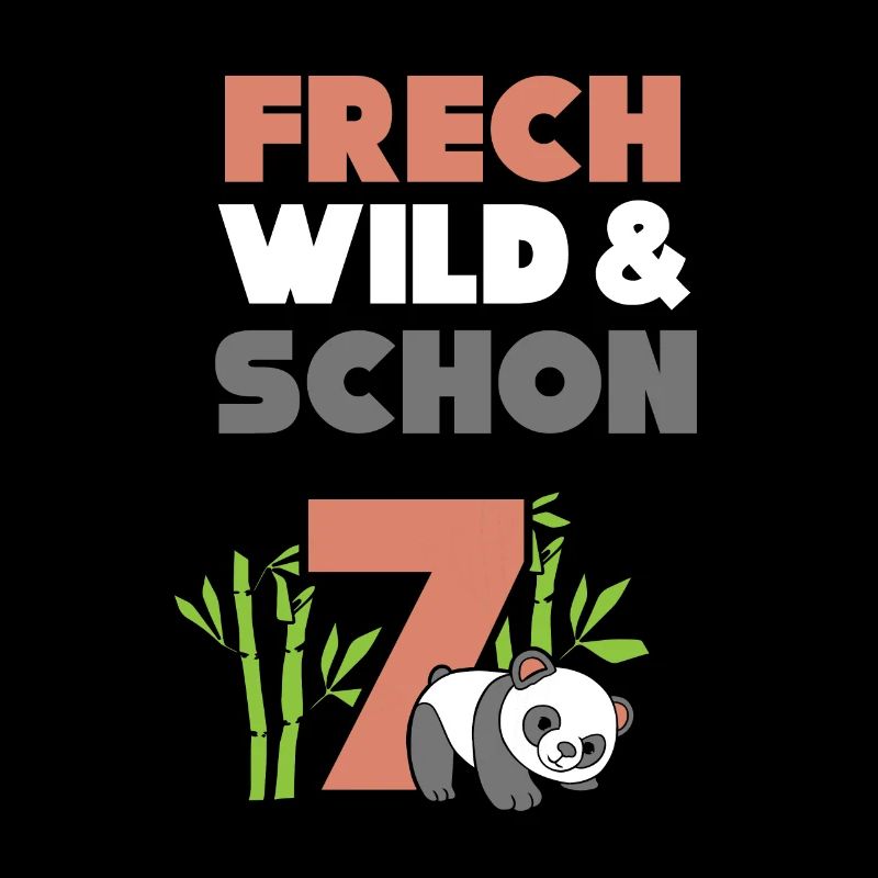 7 Jahre Geburtstag Junge Mädchen Panda